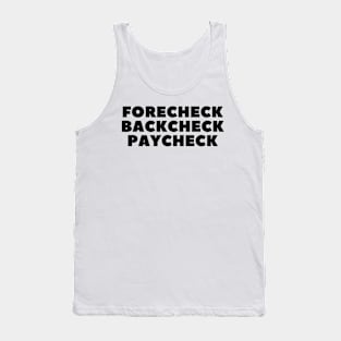 FORECHECK BACKCHECK PAYCHECK Tank Top